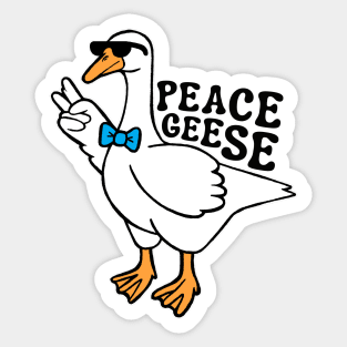 Peace Geese Silly Goose with Sunglasses Sticker